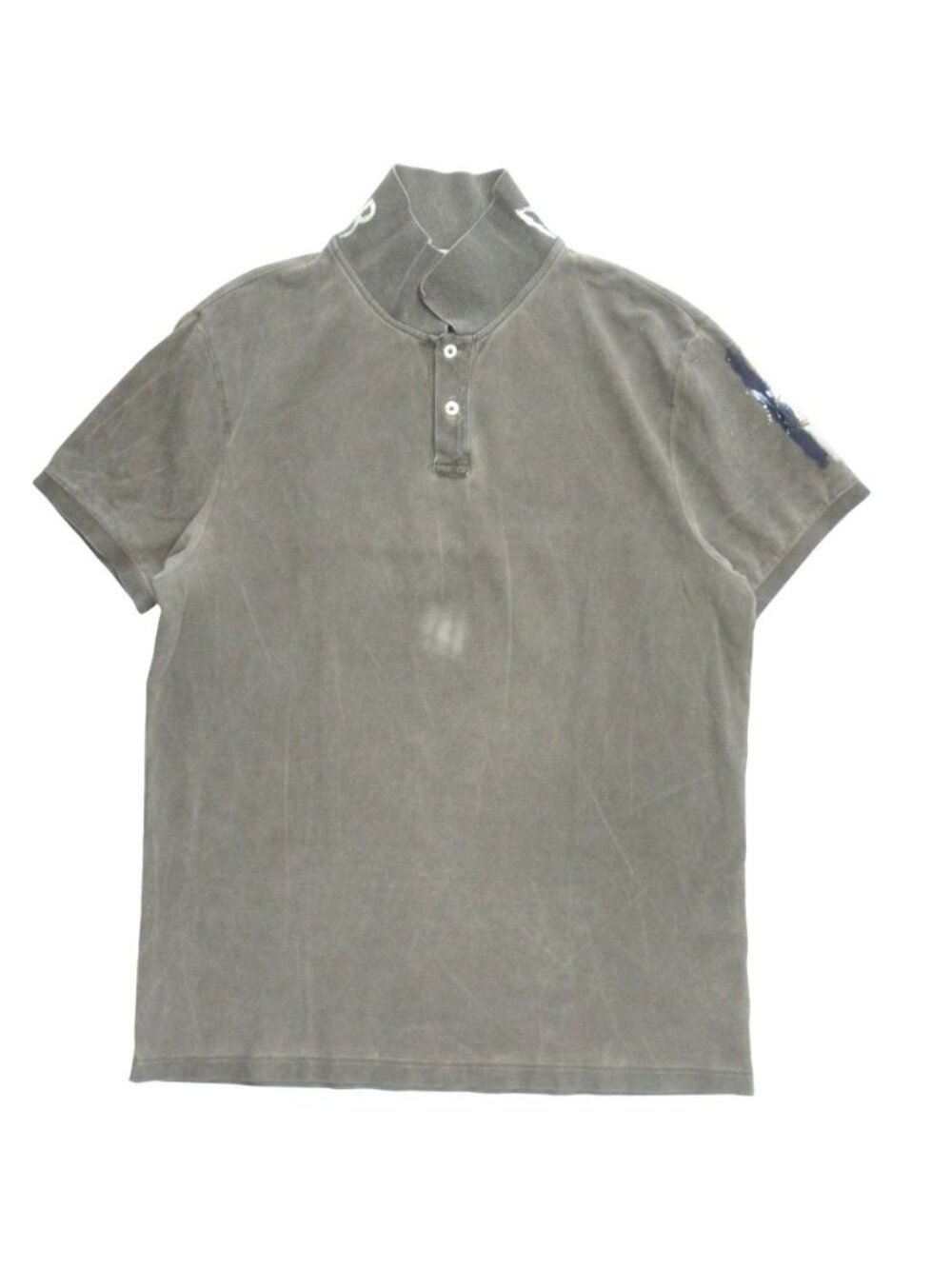 Moncler Maglia Polo Manica Corta Hand Painted Shirt Top Short Sleeve Logo Aged
